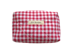 handmade cotton mini pouch red gingham white