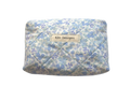 handmade cotton mini pouch blue flowers