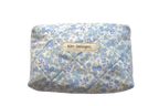 handmade cotton mini pouch blue flowers