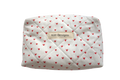 handmade cotton mini pouch white red hearts