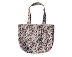 handmade cotton tote bag white flower