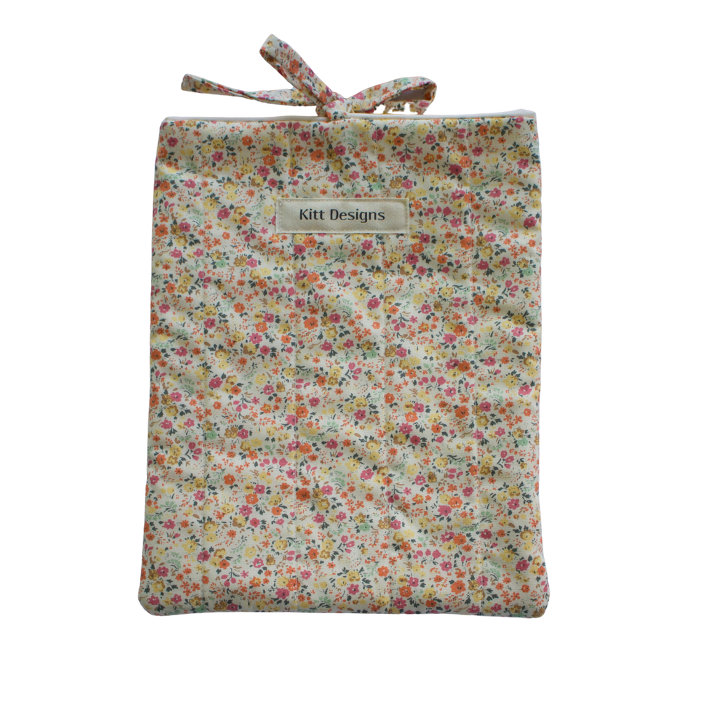 Floral patterned small book sleeve