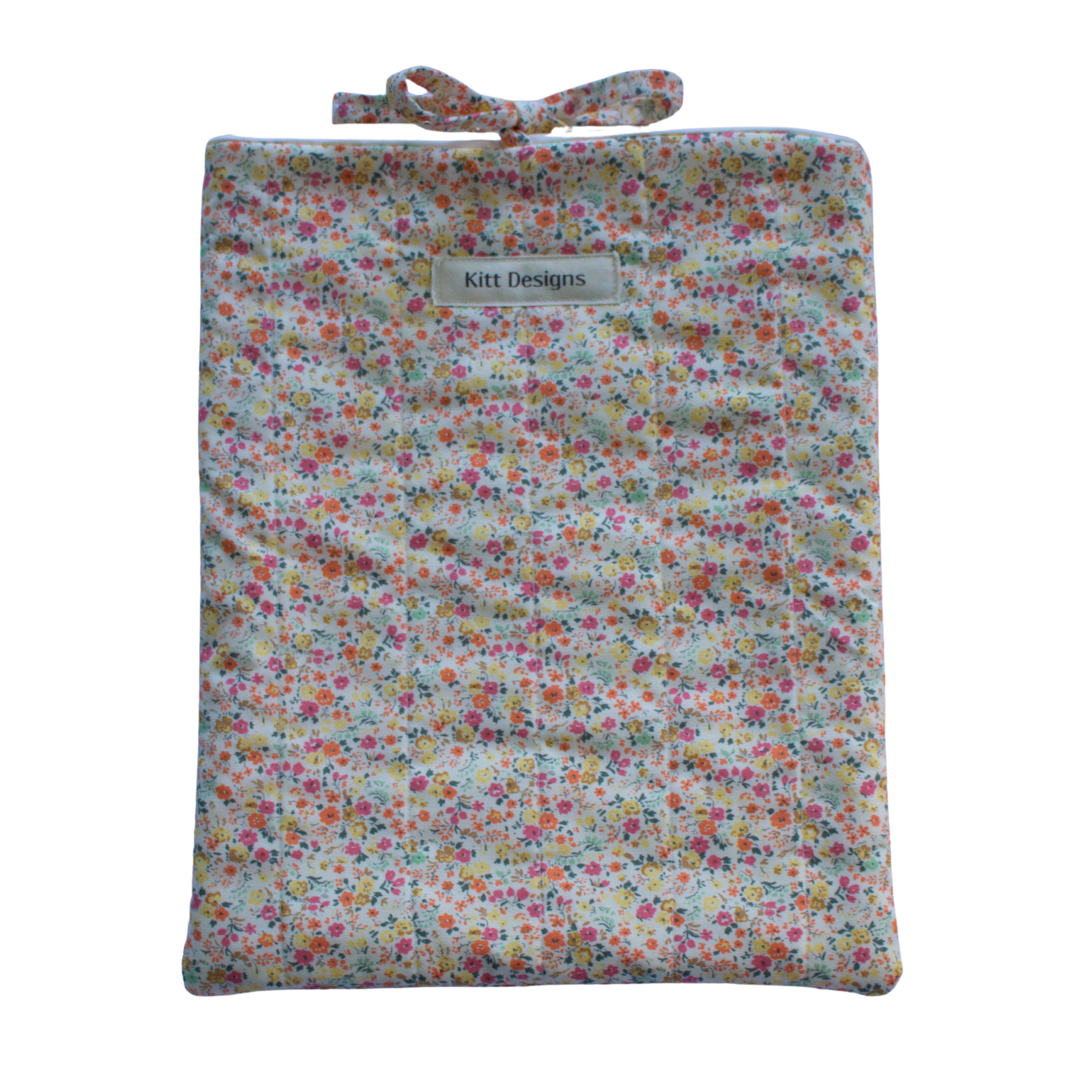 Floral-patterned book sleeve 