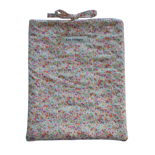 Floral-patterned book sleeve 