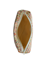 Floral-patterned zipper pouch on a white background mini pouch
