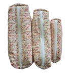 Three floral-patterned zip pouches beauty pouch travel pouch mini pouch