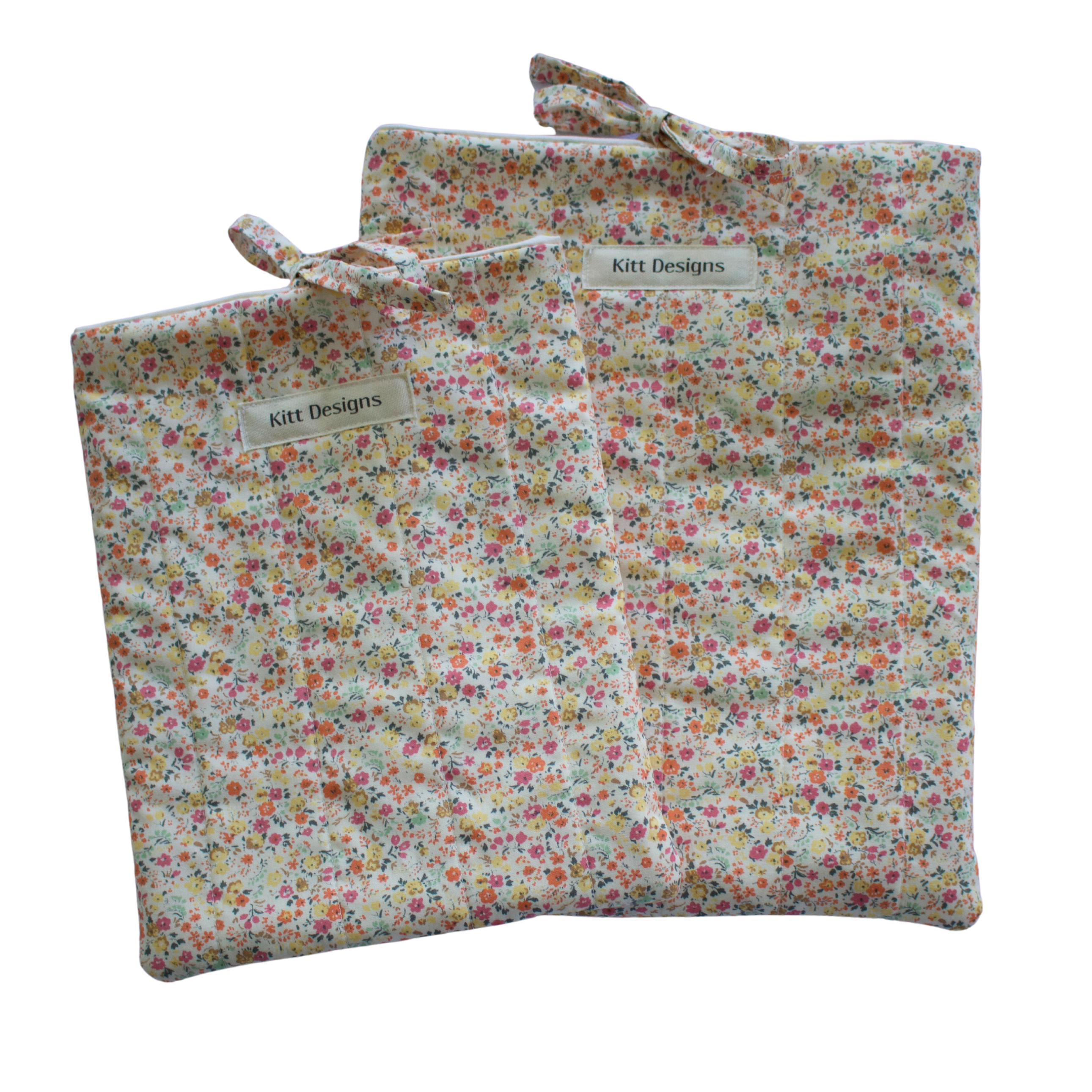 Floral-patterned book sleeve