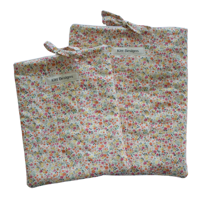 Floral-patterned book sleeve