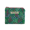 Floral patterned pouch with 'Kitt Designs' coin pouch