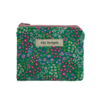 Floral patterned pouch with 'Kitt Designs' coin pouch