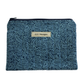 Floral patterned pouch with 'Kitt Designs' label zipper pouch