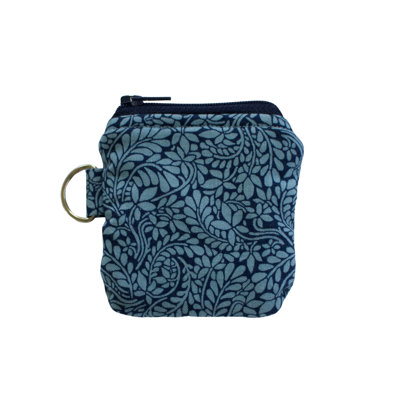 Blue patterned pouch with a keyring airpod pouch