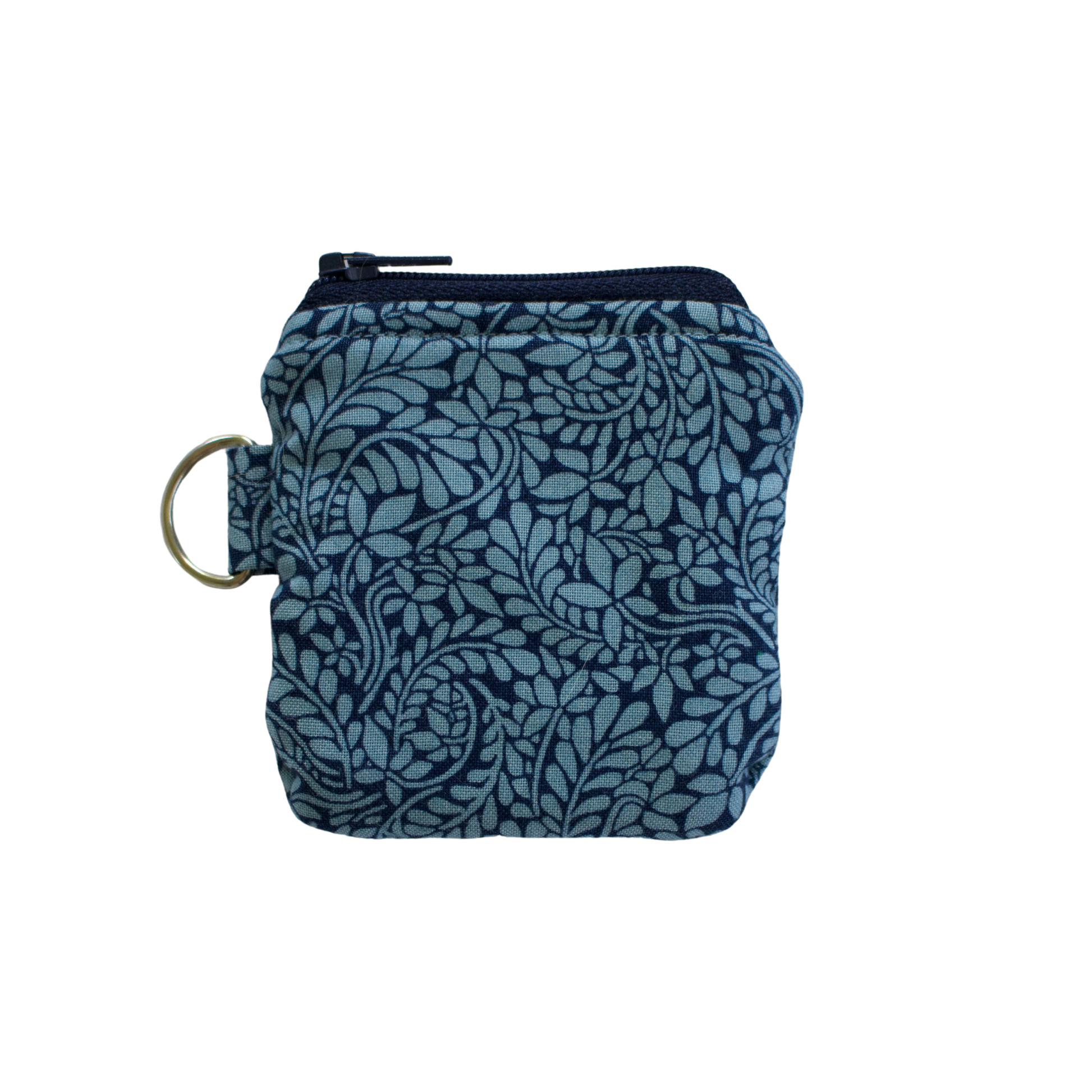 Blue patterned pouch with a keyring airpod pouch
