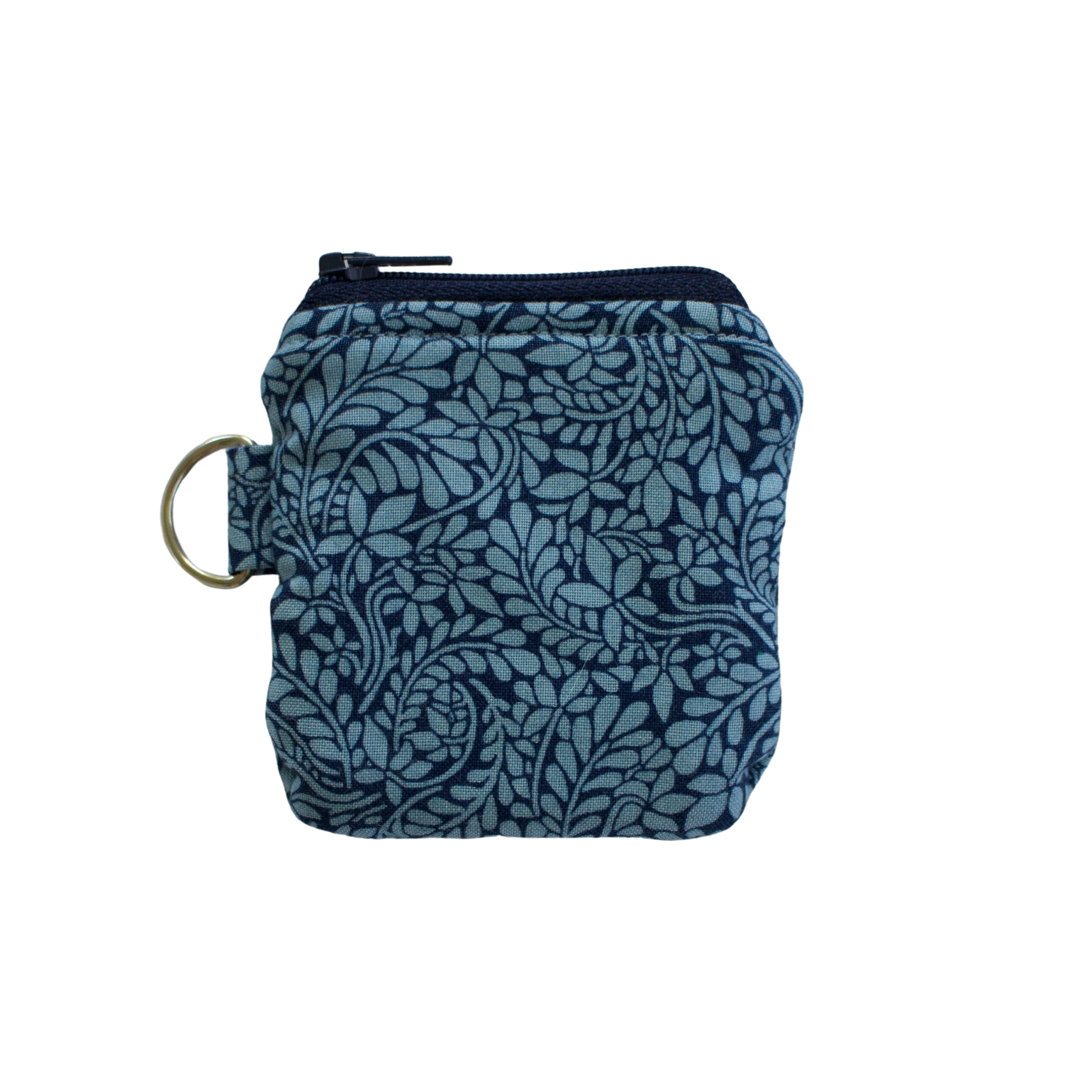 Blue patterned pouch with a keyring airpod pouch