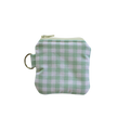 Green checkered pouch airpod pouch