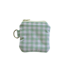 Green checkered pouch airpod pouch