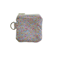 Floral-patterned pouch with a keyring airpod pouch