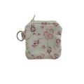 Small fabric pouch with floral pattern airpod pouch