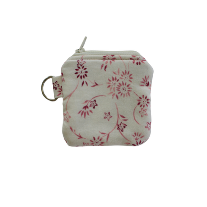Small fabric pouch with floral pattern airpod pouch