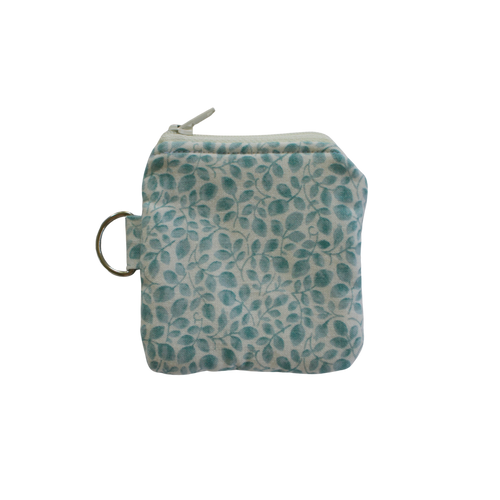 Small pouch with blue leaf pattern AirPod pouch 