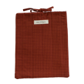 brown checkered pouch brown gingham large book sleeve