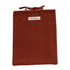 brown checkered pouch brown gingham large book sleeve