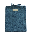 Blue textured pouch large book sleeve