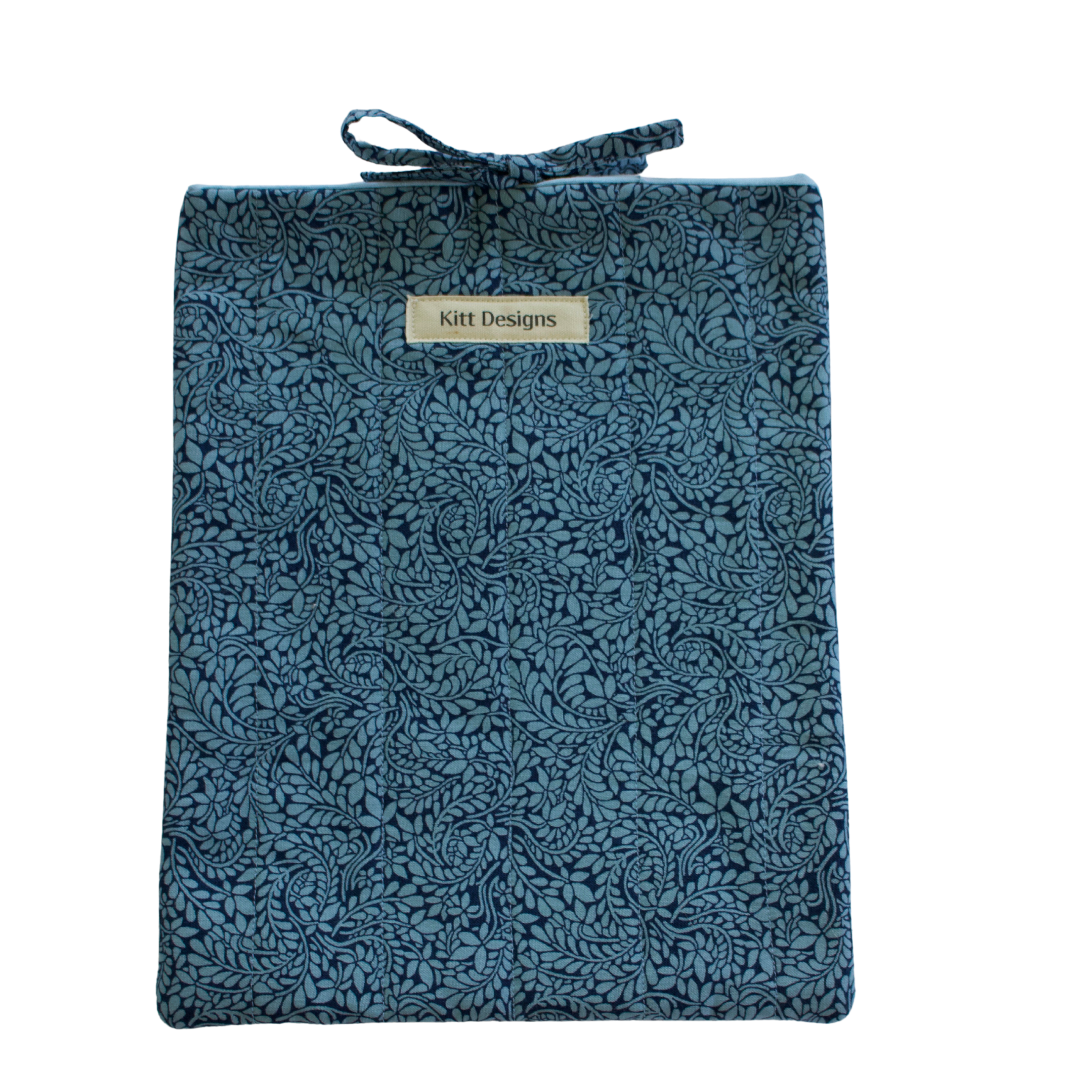 Blue textured pouch large book sleeve