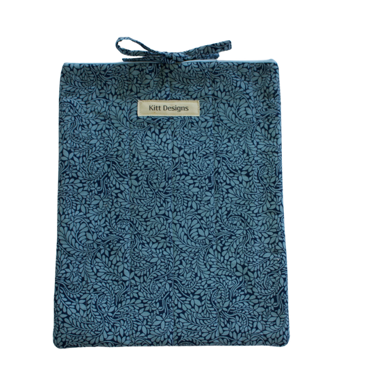 Blue textured pouch large book sleeve