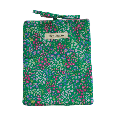 Floral-patterned pouch small book sleeve