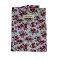 Floral patterned shirt with 'Kitt Designs' label small book sleeve