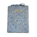 blue Floral-patterned pouch with 'Kitt Designs' branding small book sleeve