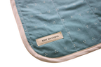 Teal whole cloth quilt for kids