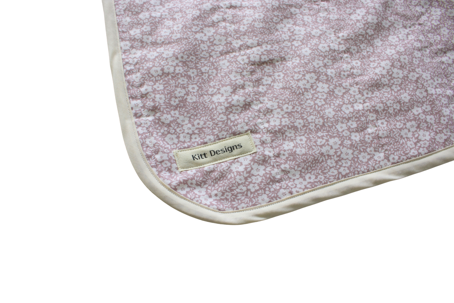 pink floral whole cloth quilt for kids