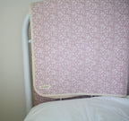 pink floral whole cloth quilt for kids