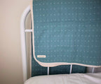 Teal whole cloth quilt for kids