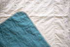 Teal whole cloth quilt for kids