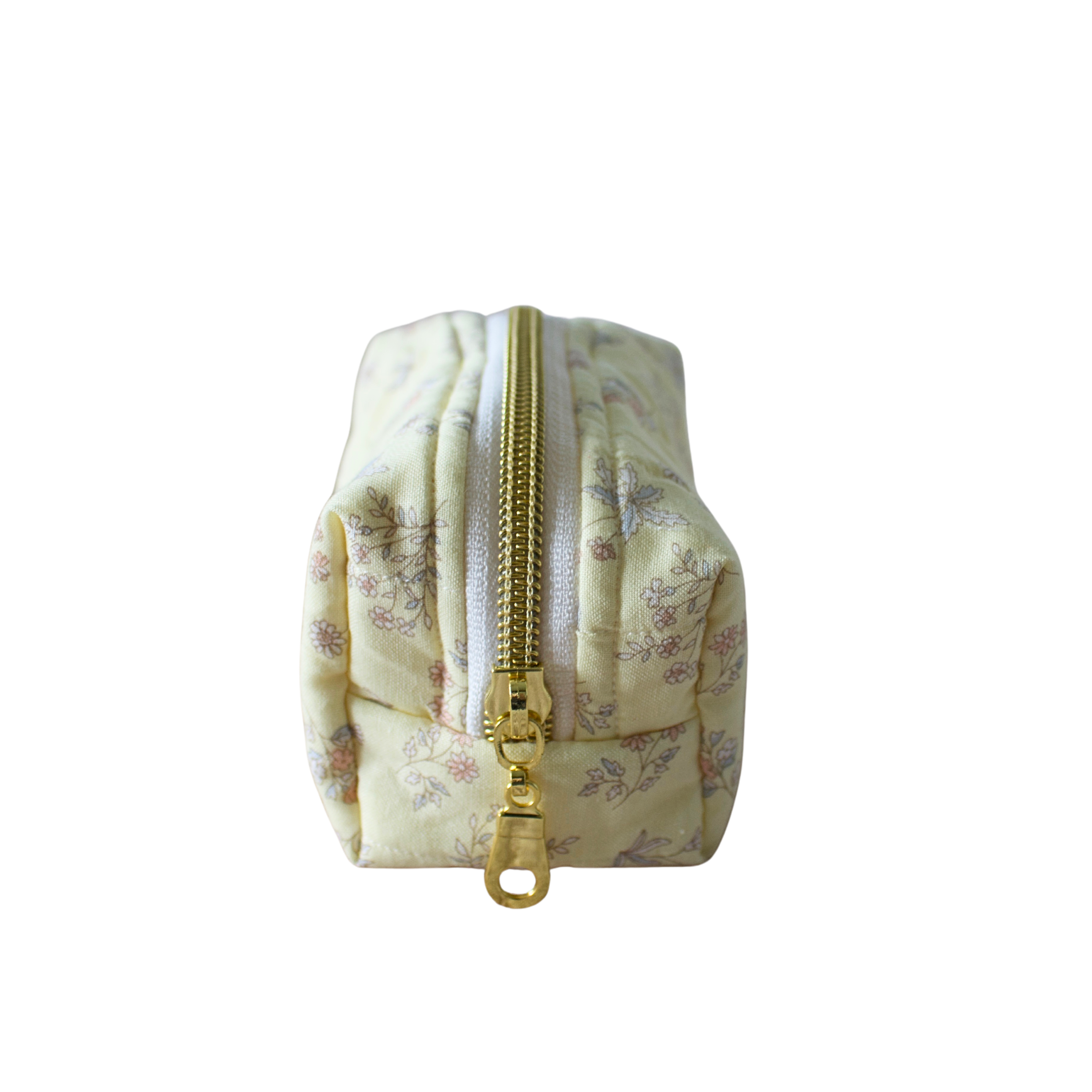 Yellow flowered mini pouch. Mini handbag pouch. mini makeup bag. Quilted pouch. Quilted bag. Handmade Bag. Handmade pouch. Handmade quilted pouch Handmade quilted bag